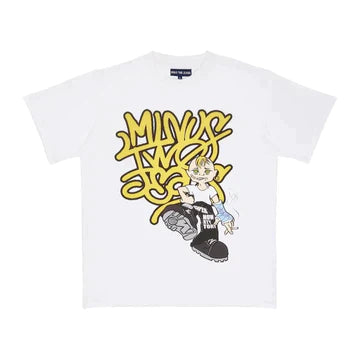 T-shirt Minus Two Graff White/Yellow